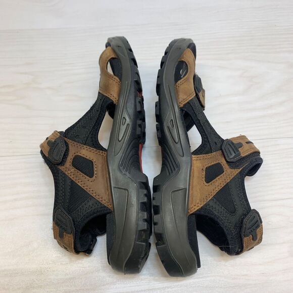 Ecco Sandals Yucatan Offroad Men Athletic Hiking Brown Black Sz US 9 EU 43 - Picture 2 of 10